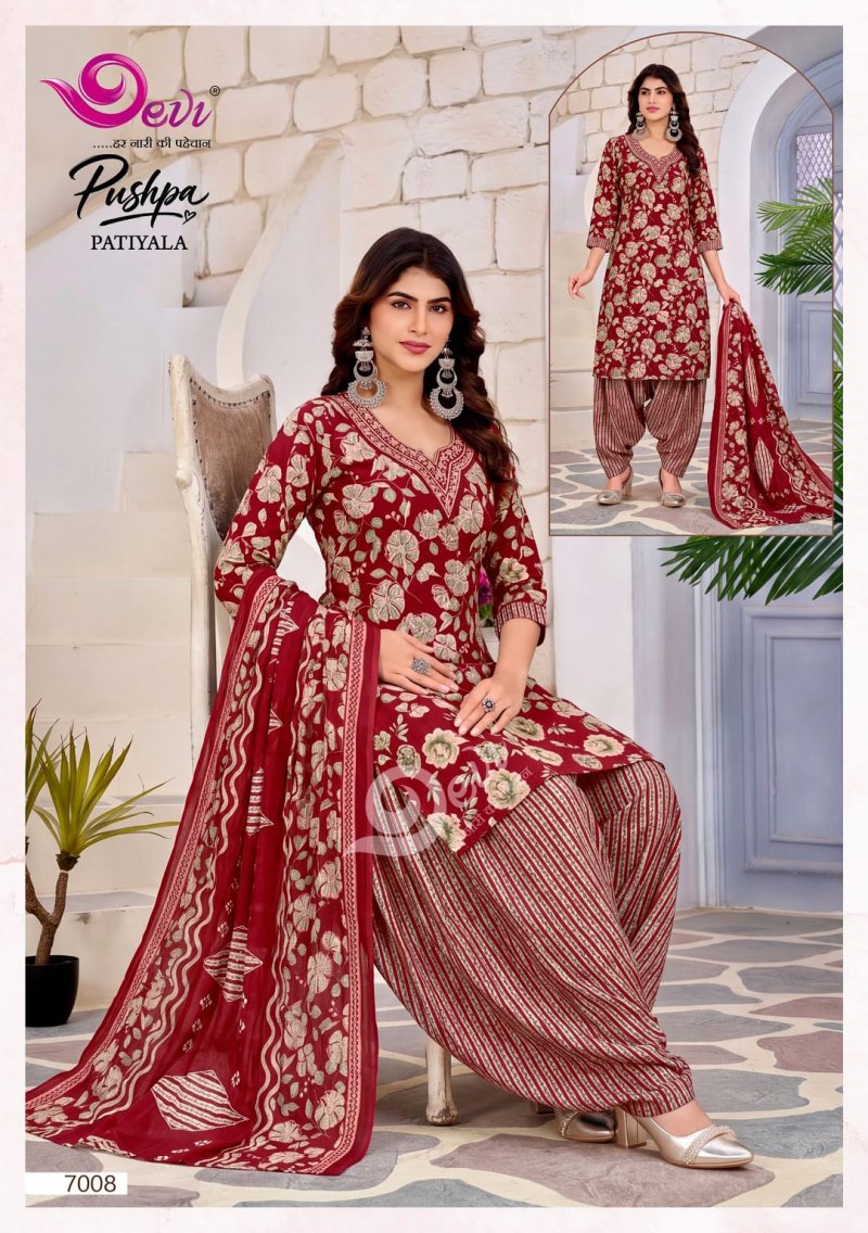 Pushpa Vol 7 By Devi Indo Cotton Printed Readymade Dress